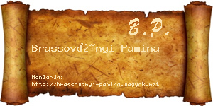 Brassoványi Pamina névjegykártya